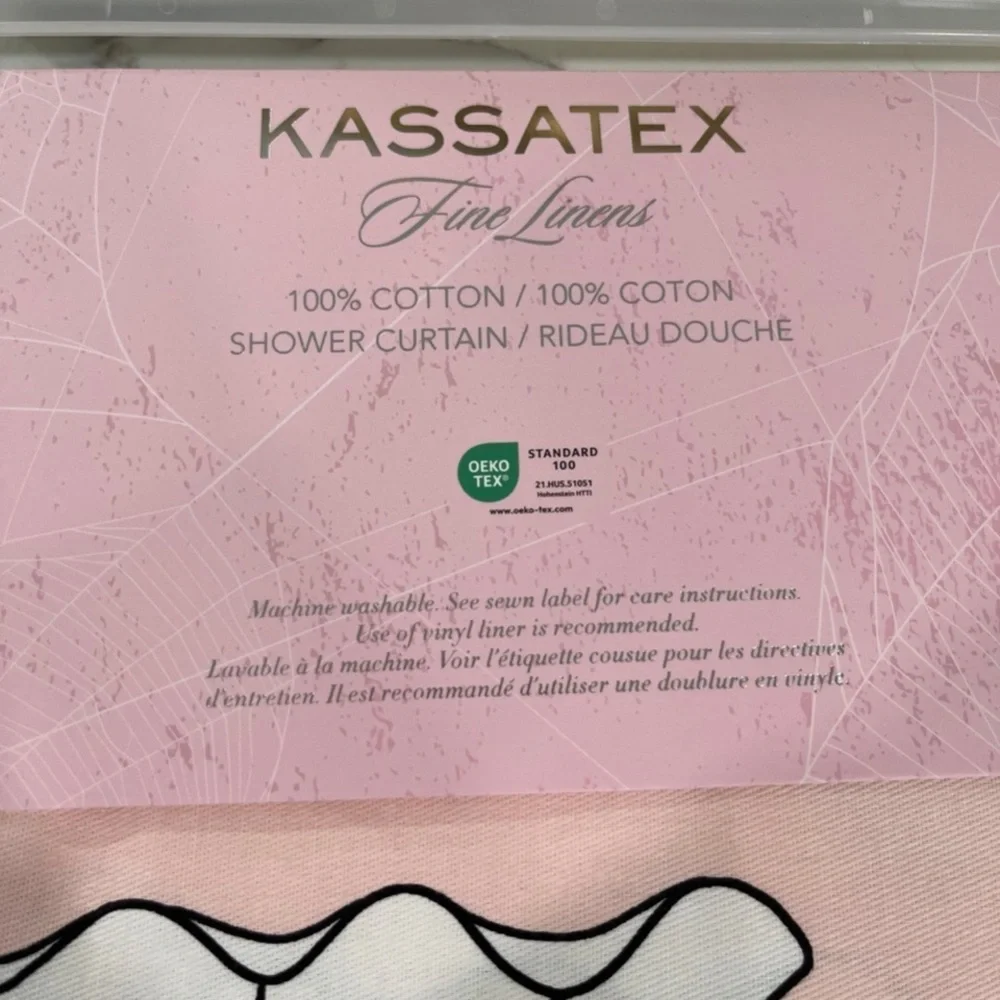 Kassatex Pink Ghost and Disco Ball Shower Curtain